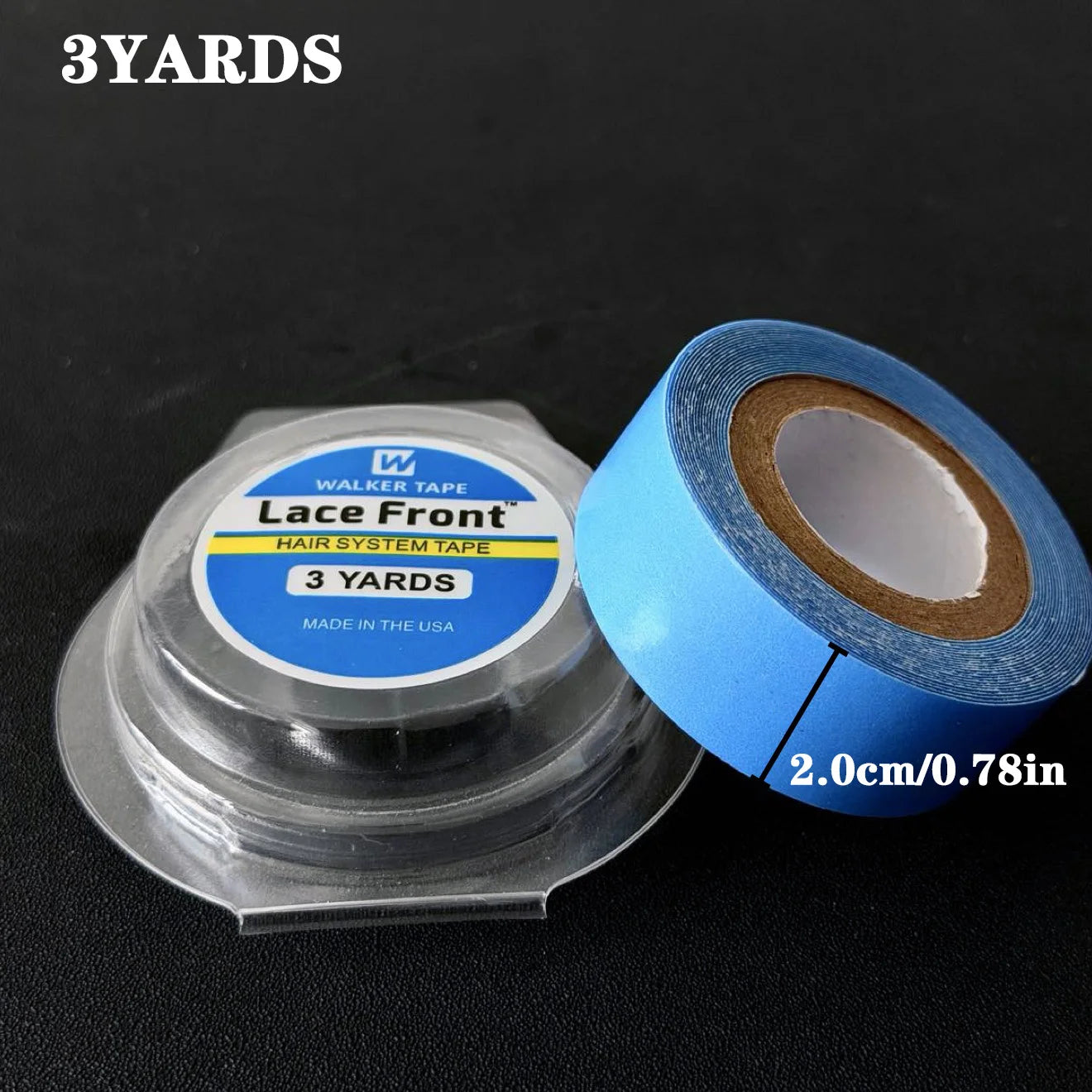 2PCS 3Yards 2.0cm Lace Front  Hair System Tape Double Sided Adhesives Tape For Hair Extension Toupee Wig White Tape Strong Hold