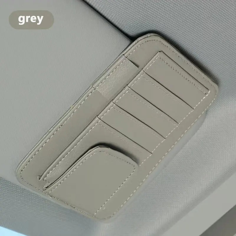 Car Sun Visor Bill Pen Business Card Holder CD Organizer Storage Box Sunglasses Clip Stowing Tidying Car Accessories