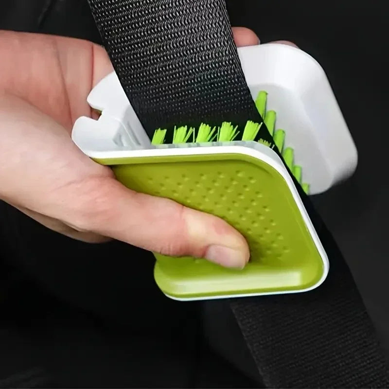TILONDEX U Shaped Double-Sided Car Seatbelt Cleaning Brush Dual Bristle Handheld Detailing Tool for Fabric Seatbelt Straps