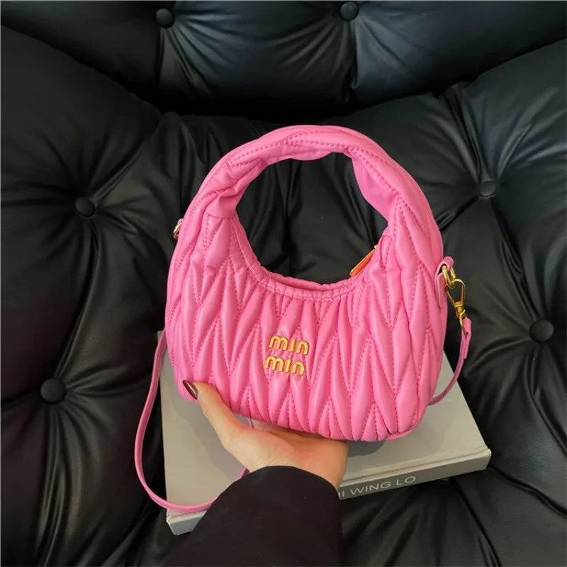 High-End Luxury Diaper Bag Women Simple Vintage Handbag Top Layer Leather Crossbody Shoulder Purse Tote Messenger Shopper