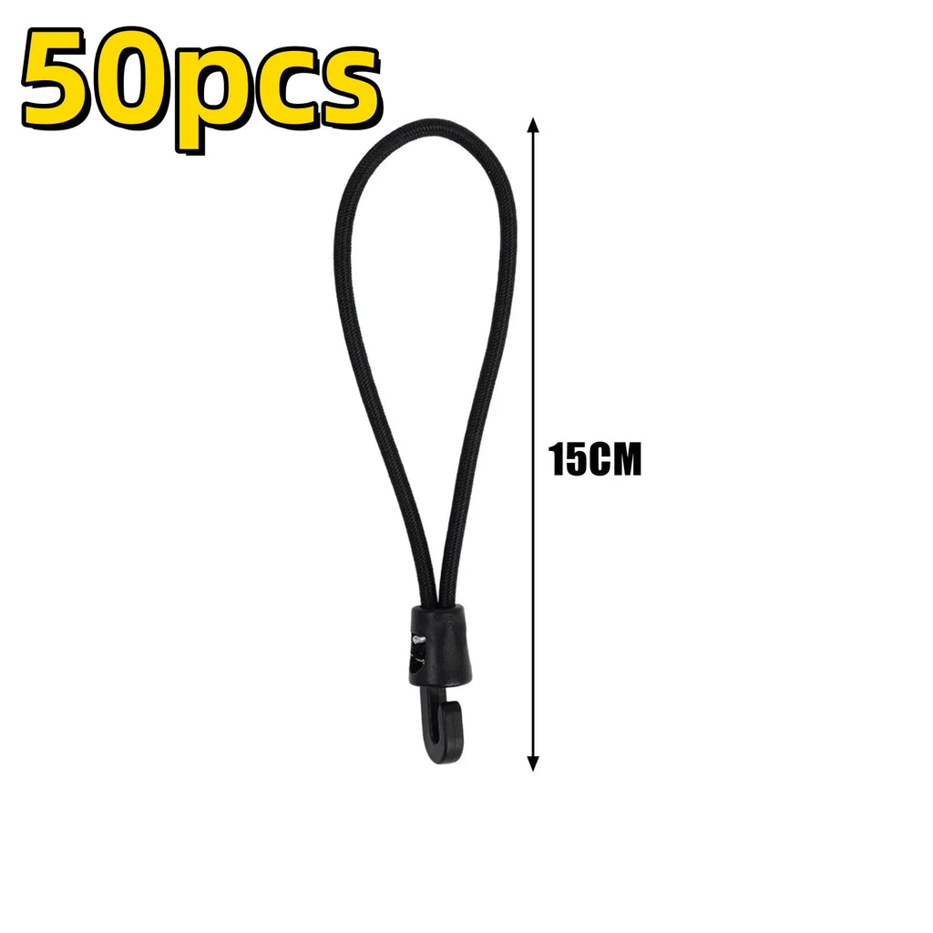 5/10/50Pcs Bungee Cord High Elasticity Expander with Hooks Rubber Tensioner for Camping Tarpaulin Luggage Strap Elastic Rope
