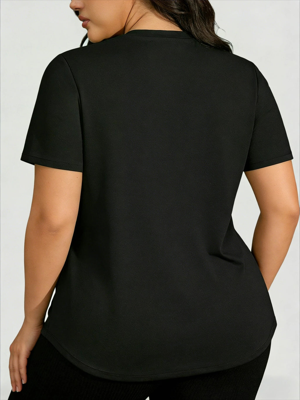 Cool girl warning slogan! Plus-size women's T-shirt, full of sweet and cool aura, super charming