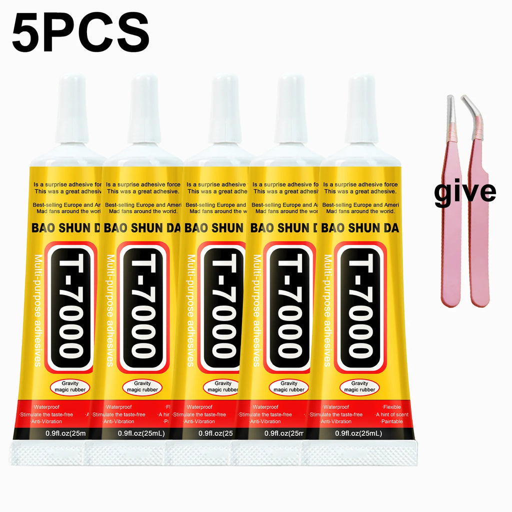 T7000 Glue 15ml 25ml 50ml 110ml 5pcs Strong Adhesive for Phone Screen Repair Jewelry DIY Craft Electronics Leather Shoe