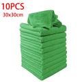 10pcs Green Soft Microfiber Cloths Towels Microfiber Clean Auto Car Detail Wash Duster For Home Kitchen Cleaning Tool