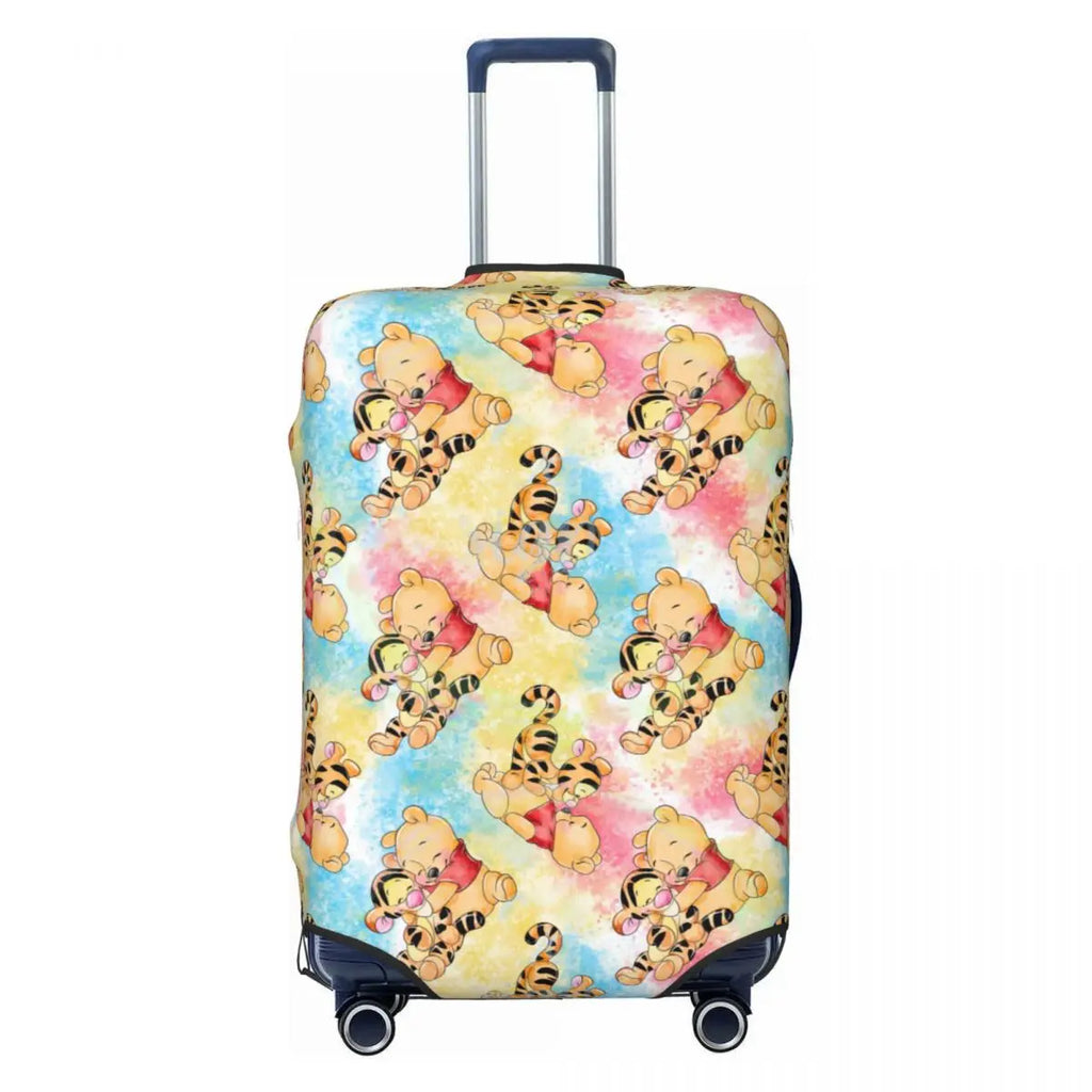 Custom W-Winnie Anime The Pooh Luggage Cover Fashion Suitcase Protector Covers Suit For 18-32 inch