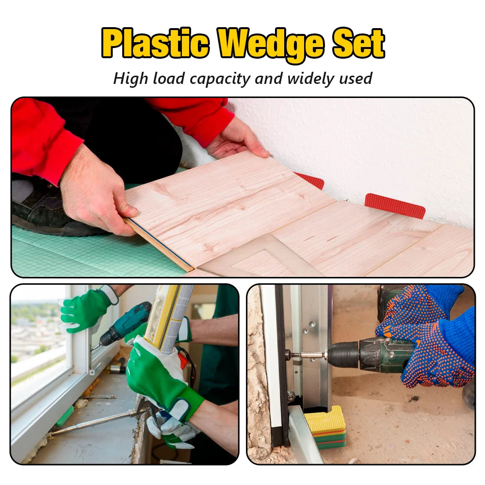 40/80Pcs Plastic Gaskets, 4 Sizes, Used For Adjusting Door And Window Frames, Leveling Tiles, PP Gaskets, Wedges