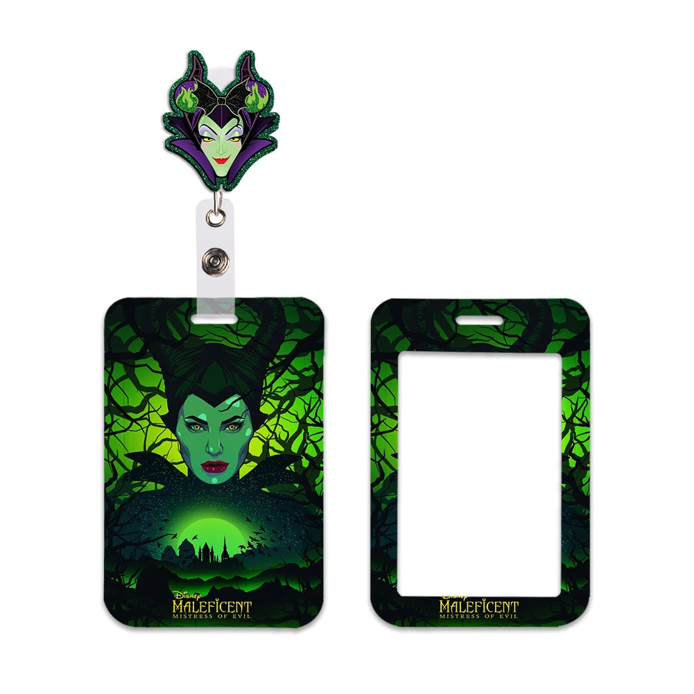 Disney Villains ID Badge Holder Neck Strap Pendant Door Card Holders Lanyards Girls Lanyard Student Kids Credential Holder
