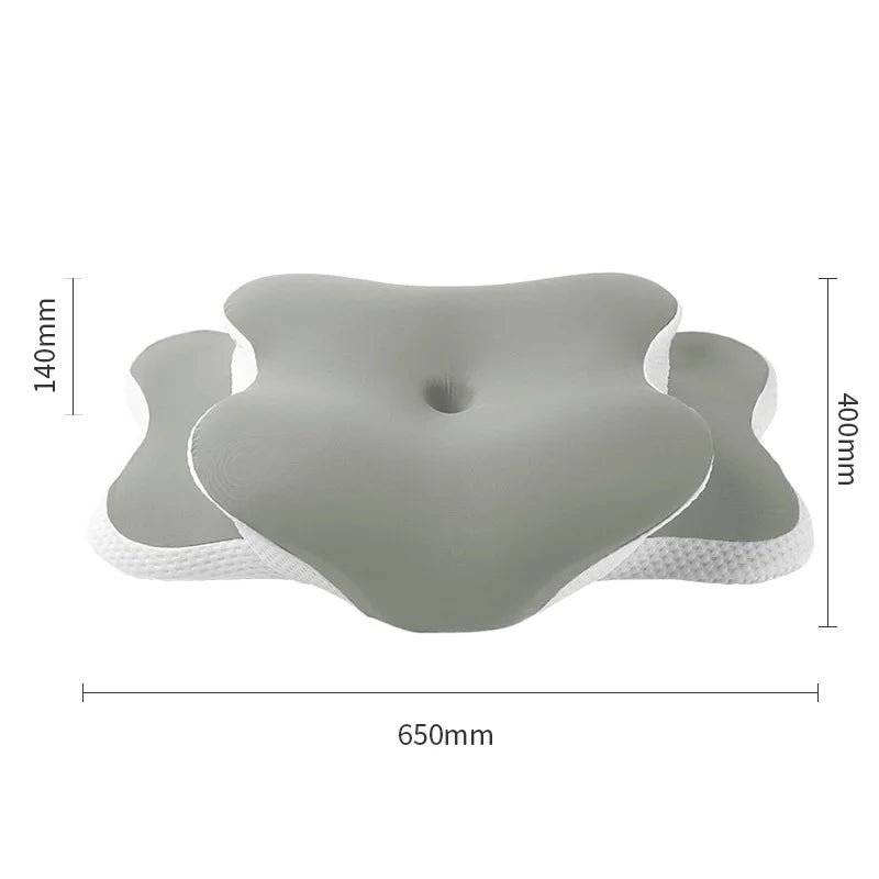Ergonomic Cervical Pillow Memory Foam Pillow Neck Pain Relief Comes With Ice Silk Pillowcase Adjustable  For Back Side Sleepers
