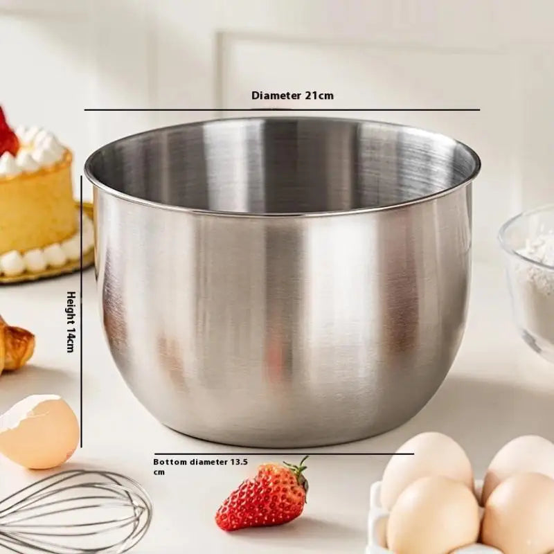 Stainless Steel Mixing Bowl Deep Design Cooking Baking Cake Bread Salad Egg Beater Basin Fruit Container  Cooking Tools〔CC11〕
