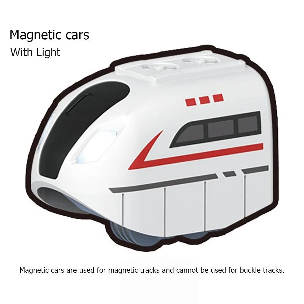 Fun Plastic Magnetic Tracks Train Smooth Steady Driving Intelligent Toy Railway Track Toys Small Train Kids Toy