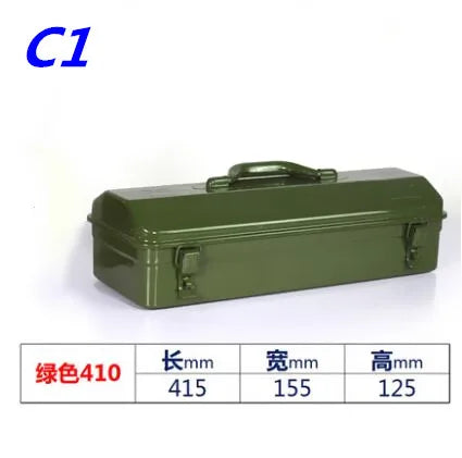 Blue Double Layers Tool Box Multifunctional Metal Storage Box Household Electrician Hardware Maintenance Tools Box