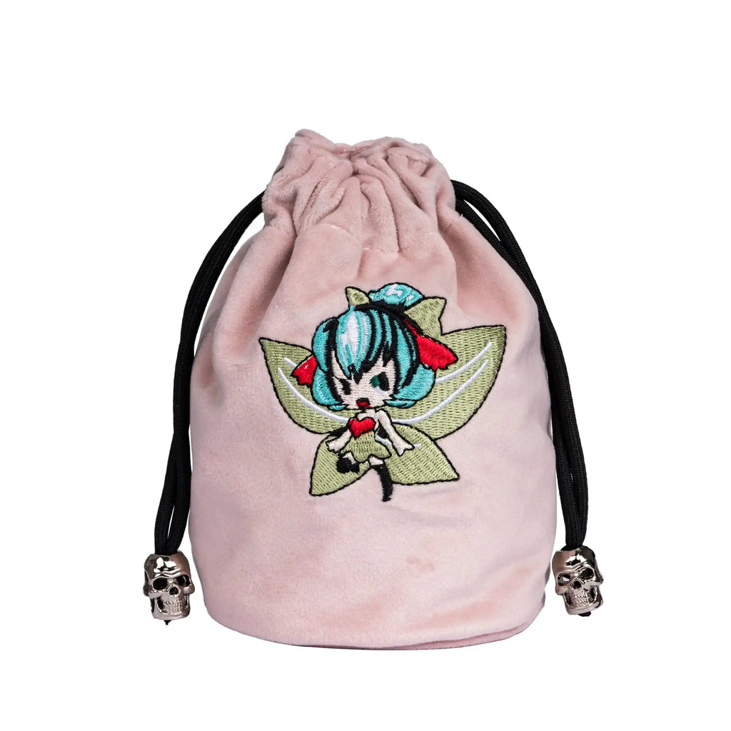 New Drawstring Dice Bag with Cute Pattern Flannelette Storage Bag Round Bottom Pouch for Packing Gift Dice Holder Board Game