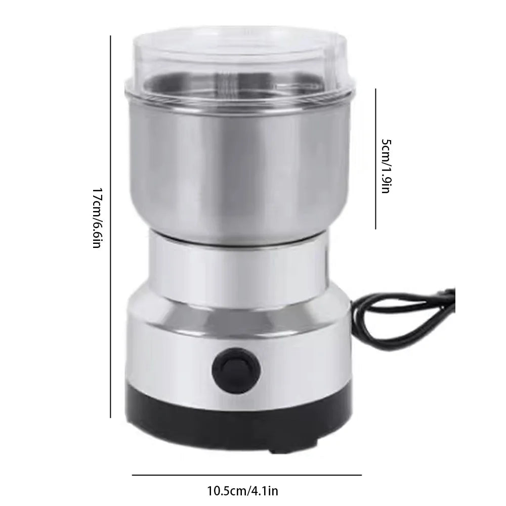 Electric Stainless Steel Coffee Bean Grinder Nut Spice Mixing Grinder 350ml Large Capacity Coffee Grinder Restaurants Household
