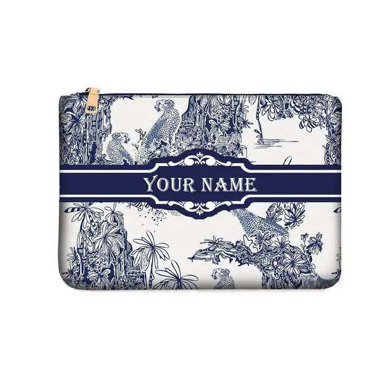 Canvas makeup bag WOMAN BAG Fashion Designer Party Clutch Personalized Custom Print Name Letter Beach Bag Travel Cosmetic Bag