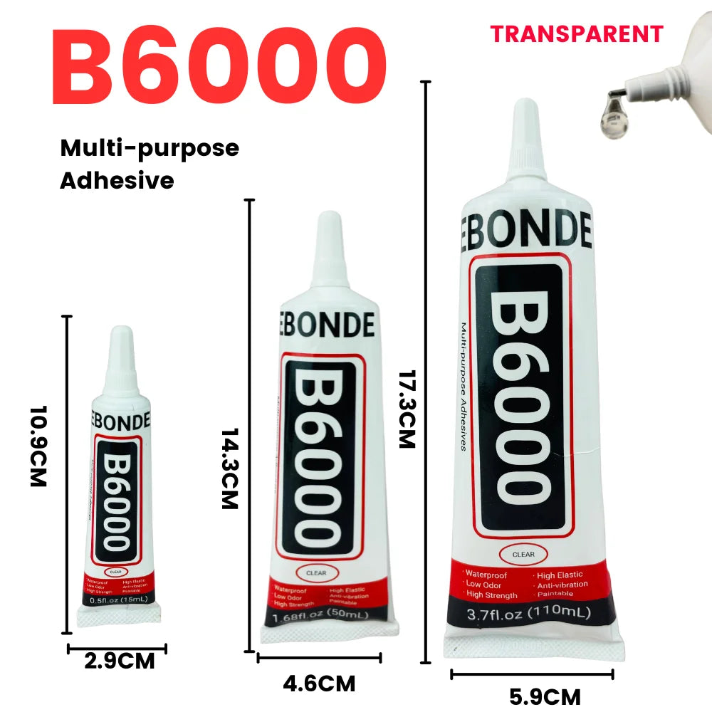 15/50/110ML B6000 Strong Glue Telephone Mobile Phone Touch Screen Adhesive DIY Repair Diamond Jewelry Glass Office Supplies