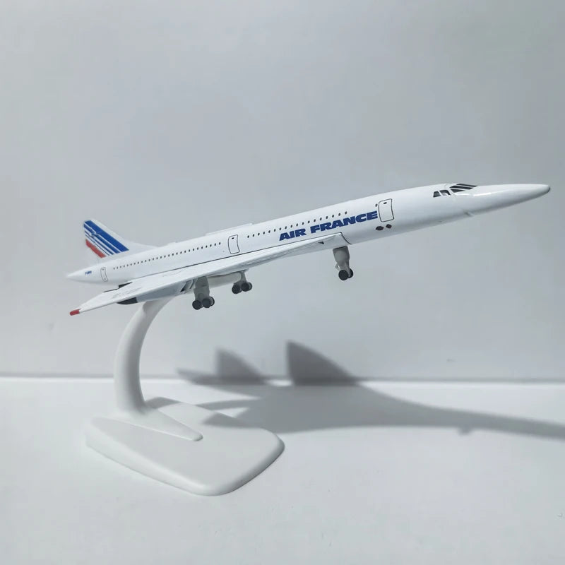 JASON TUTU 20CM Air France Concorde Aircraft Model Planel Airplane Diecast Metal 1/300 Scale Planes Collect Gifts