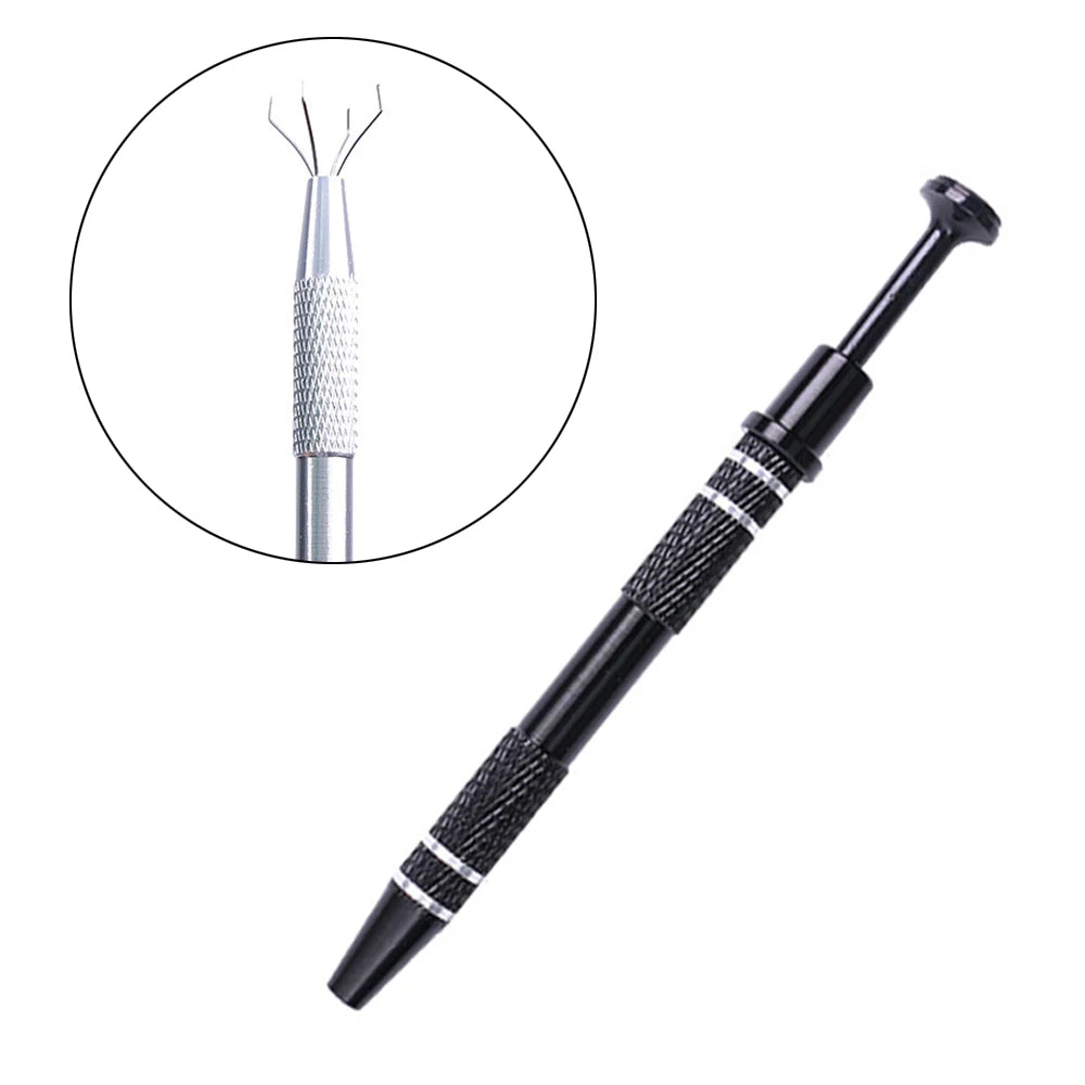 2Pcs 4 Prongs Jewelry Pick Up Holder Tool Prong Tweezer Bead Catcher Grabbers For Small Parts Pickup  Electronic Component Tools