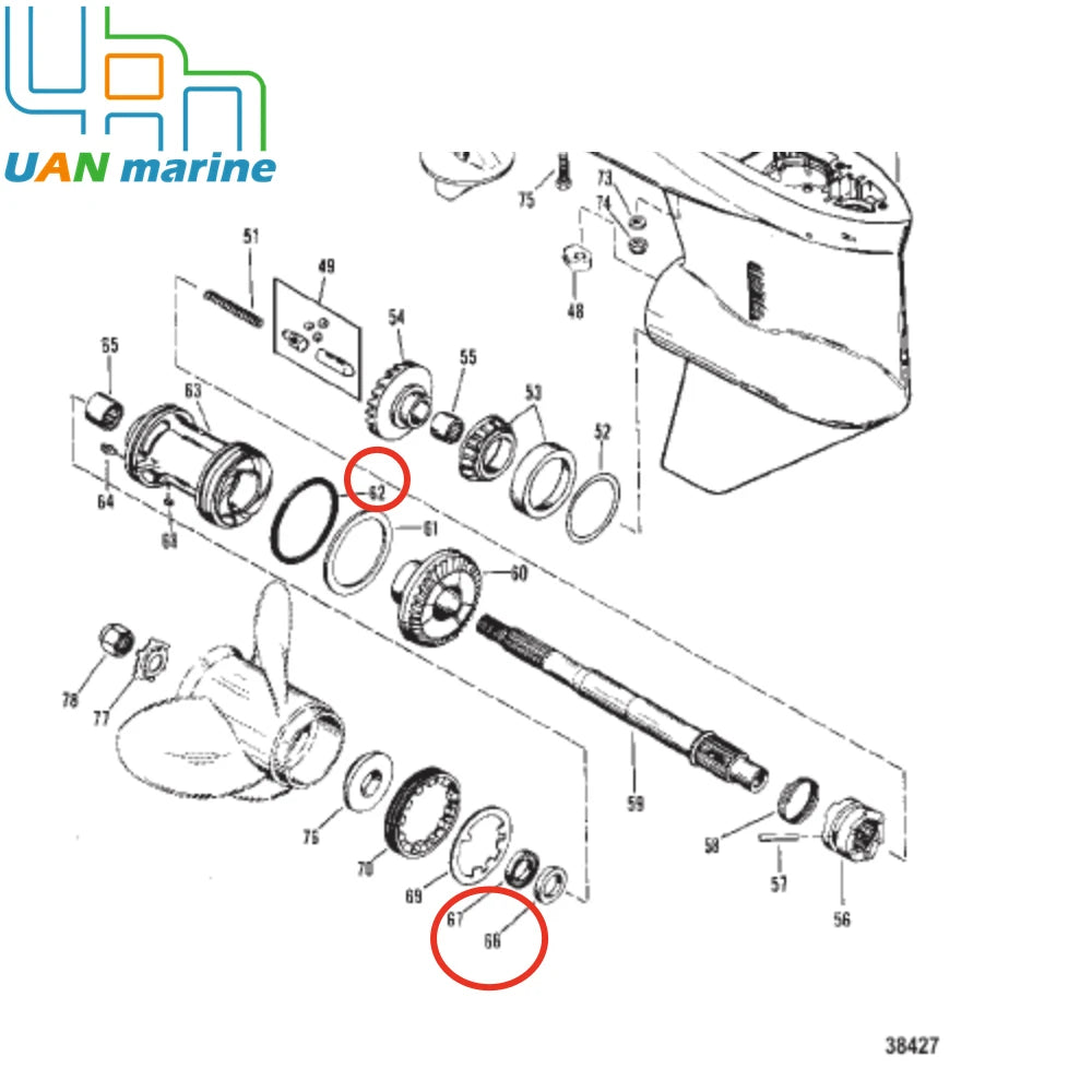 For Mercury 30-125HP Washer Gasket Lower Unit Seal kit Prop Shaft Oil Seal 2 4 Str 26-76868 26-70081 8M0204670 8M0214974