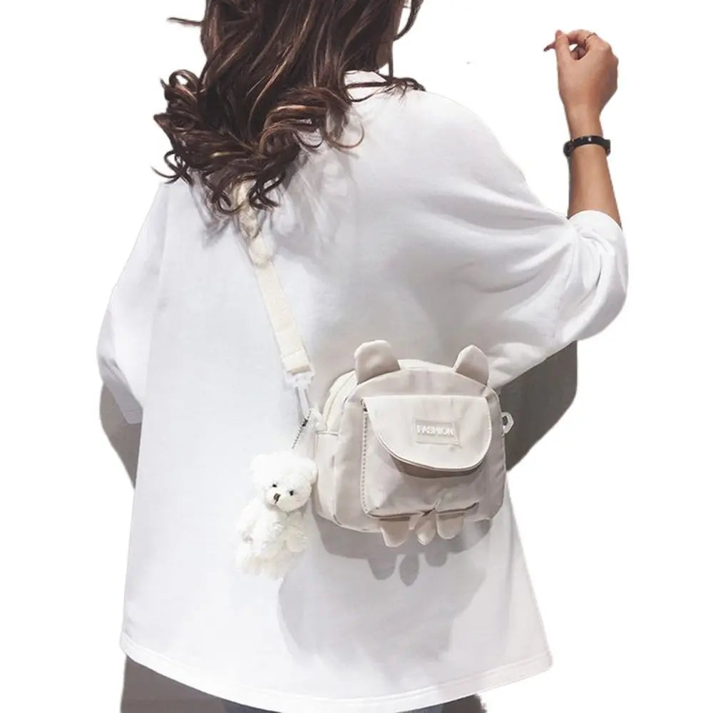 Female Cute Pouch Crossbody Bags Wallet Shoulder Bag Messenger Kitty Bag Canvas Bags Student Bags