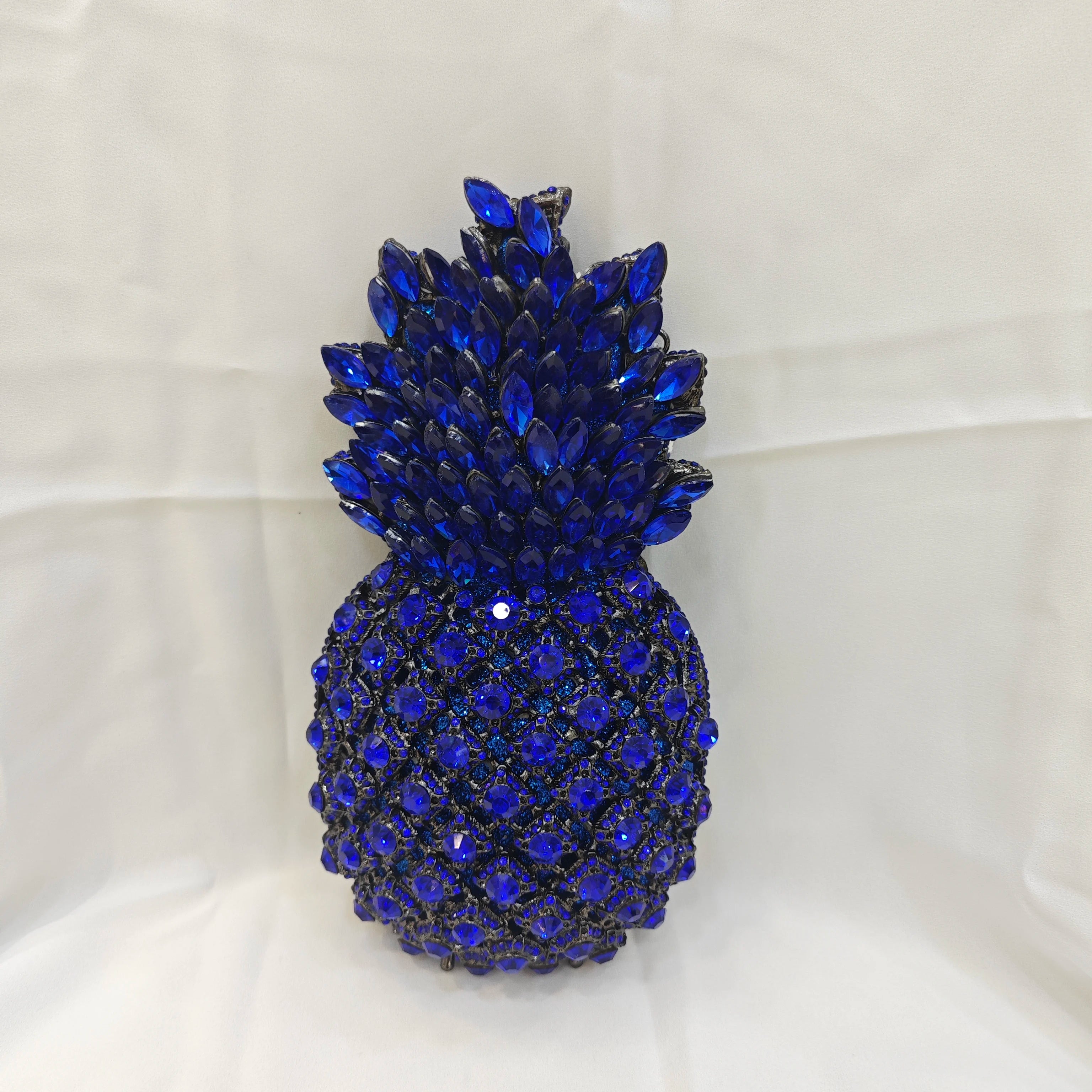 Blue Stone Pineapple Bag Diamond White Party Dinner Clutches Crystal Women Prom Formal Handbags For Lady Rhinestone Purses Bags