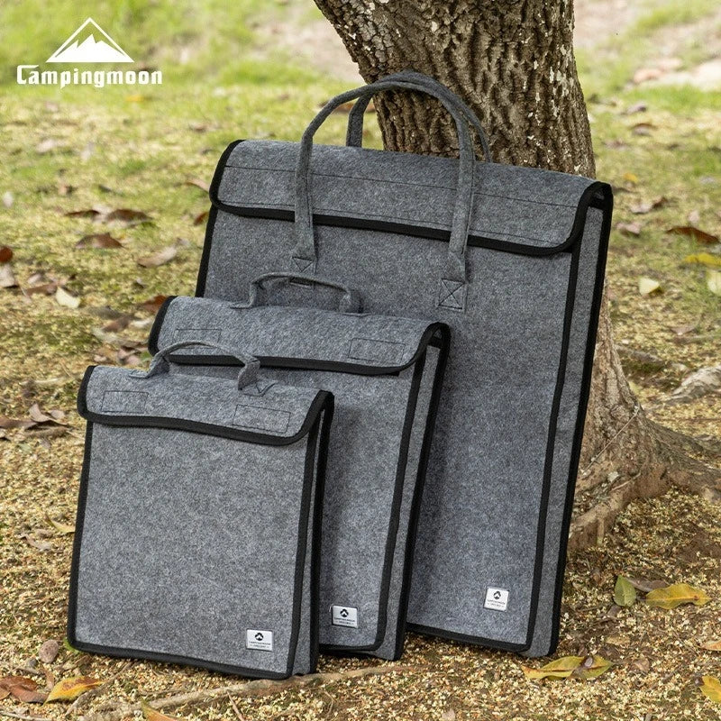 CAMPINGMOON GRW-45-B Gravel Texture Camping Thermo Bag - Reinforced Polyester Fiber Scratch-Resistant Pan Storage Bag