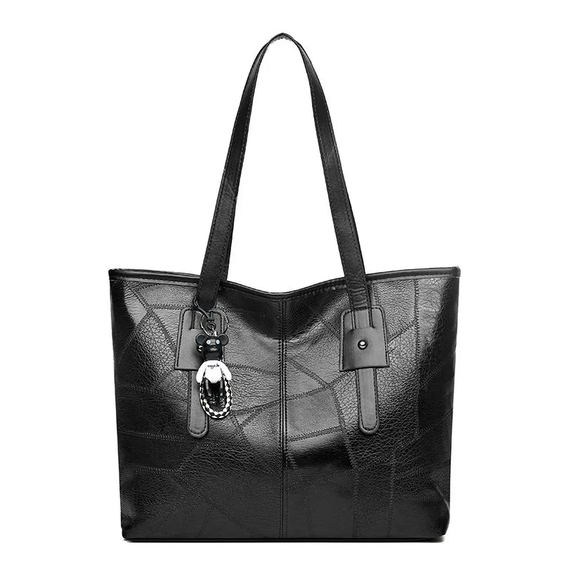 Trendy Women's  New Large Capacity Tote Bag with Horizontal Square Zipper Single Shoulder Handbag
