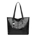 Trendy Women's  New Large Capacity Tote Bag with Horizontal Square Zipper Single Shoulder Handbag