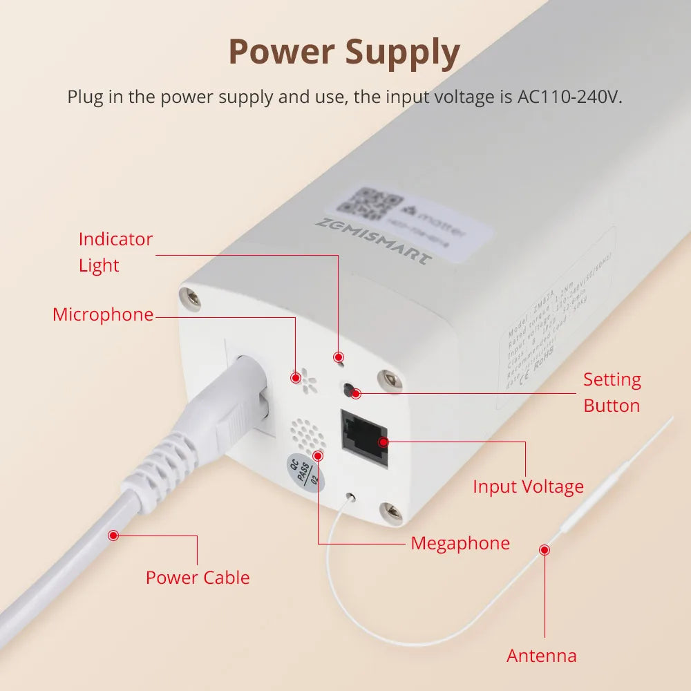 Matter Over WiFi Smart Sliding Curtain Motor Support Google Home Smartthings Homekit Alexa Control Automatic Curtain System