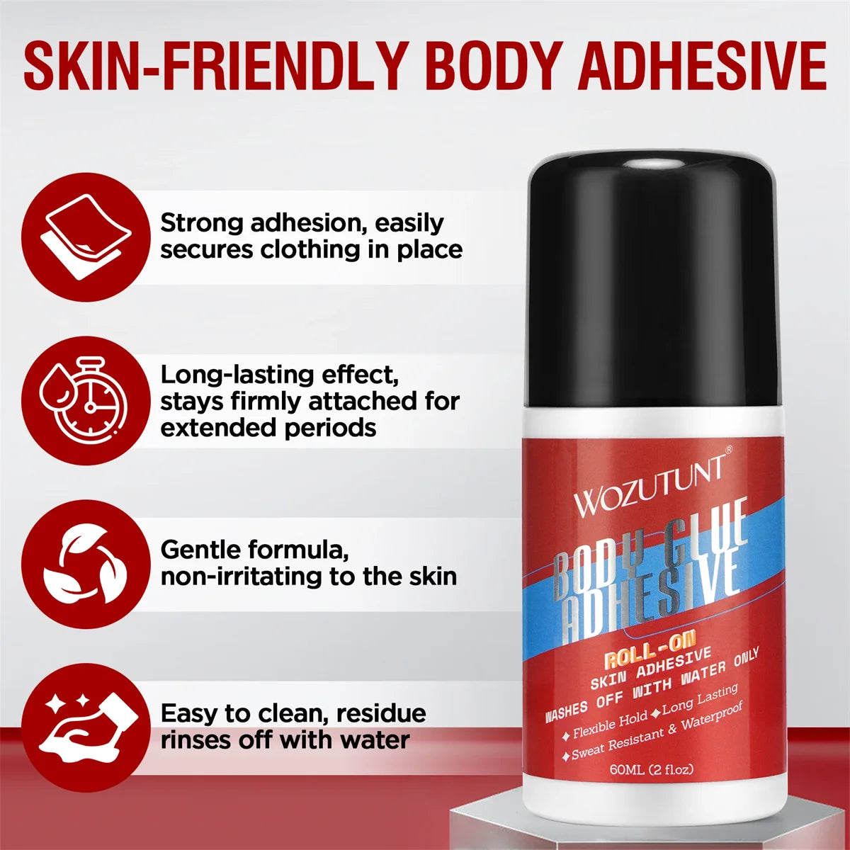 Multi-use Body Adhesive for Bond Wig Clothing Super Sticky Anti-Exposure Clothes Glue Invisible Stain-free Rollerball Skin Glue