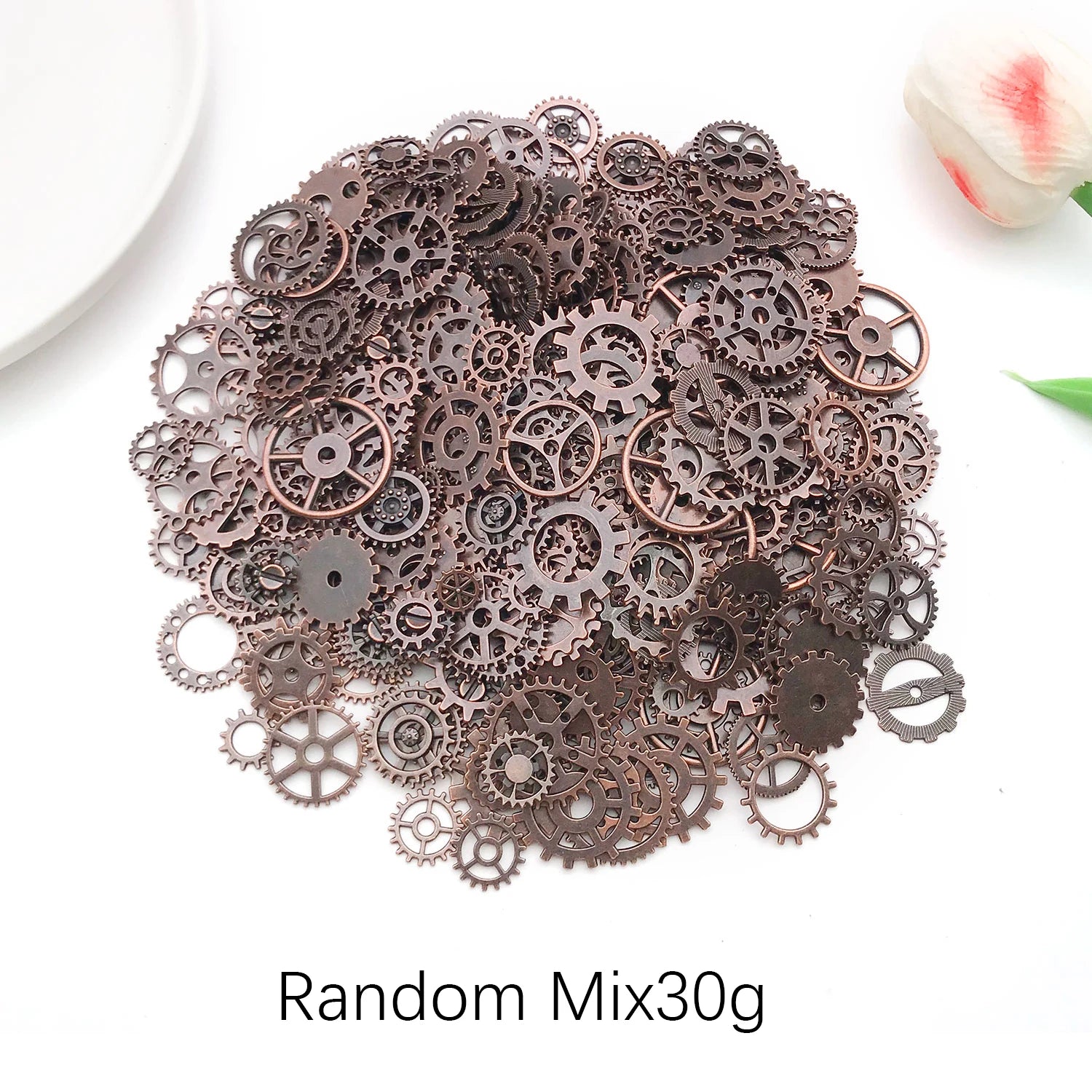 1 Bag Random Assorted Steampunk Zinc Alloy Gear DIY Pendants, Jewelry Craft Findings & Supplies.