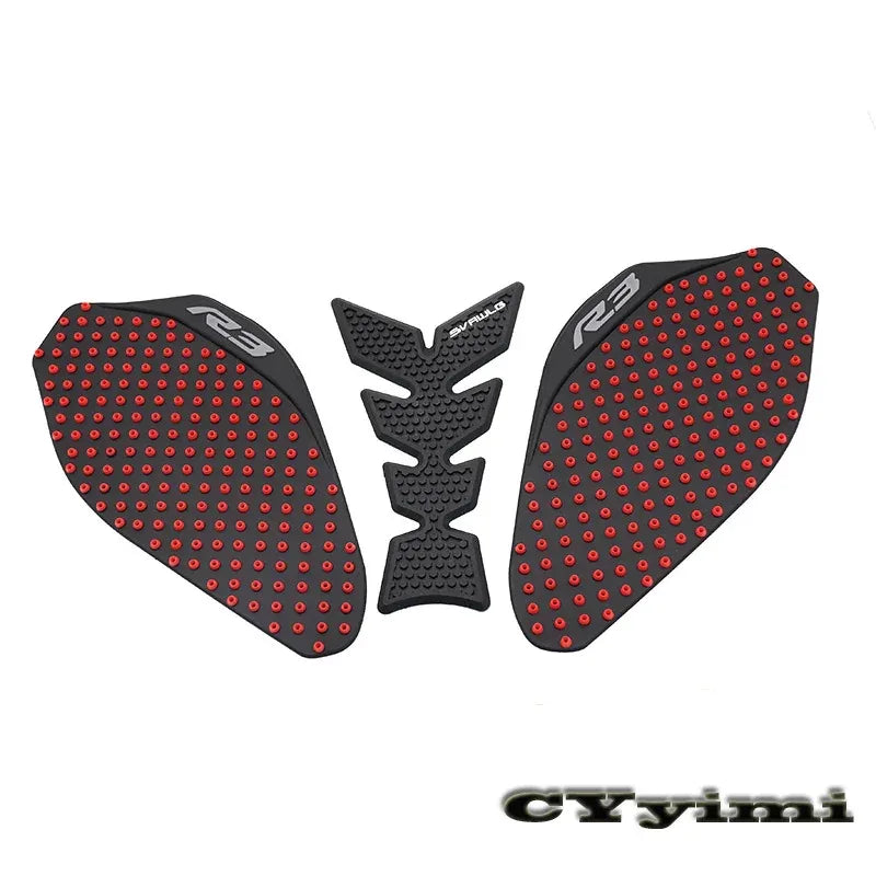 For YZF R3 YZFR3 2019 2020 Non-Slip Motorcycle Tank Pad Gas Side Sticker Fishbone Knee Protector Decals