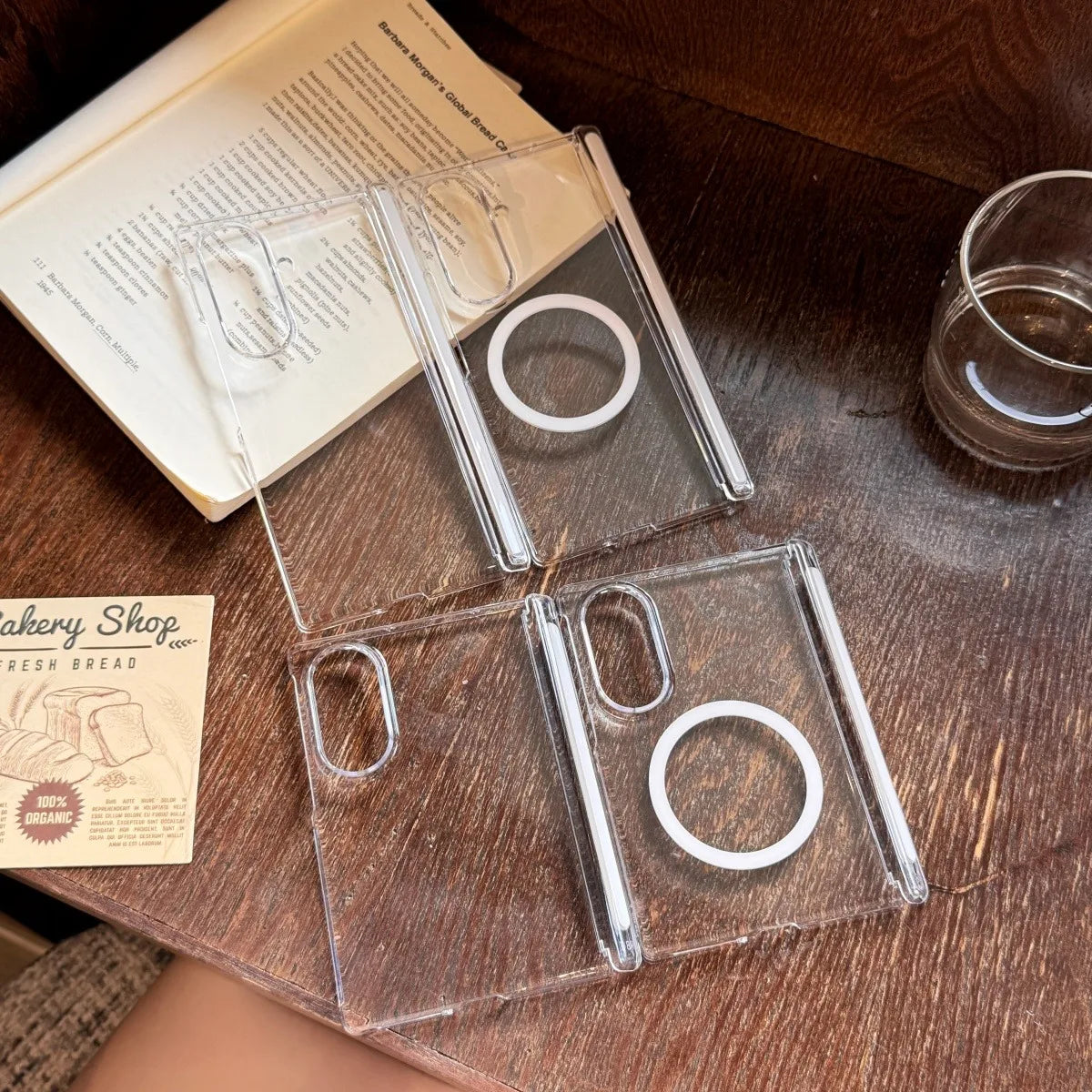 For Samsung Galaxy Z Fold8 Ultra Z Fold 8 7 6 5 4 5G for Magsafe Case Luxury Transparent Hinge Magnetic Wireless Charging Cover