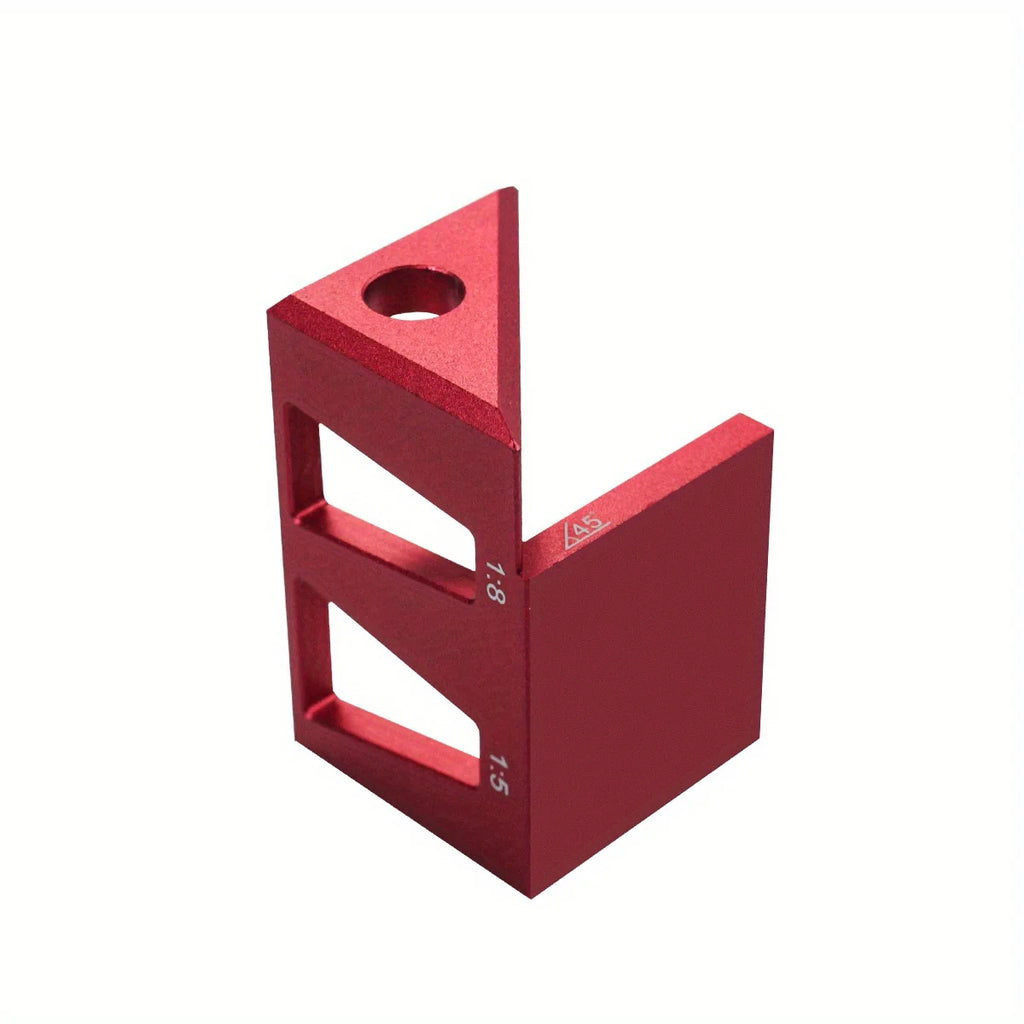 Aluminum Alloy 45/90 Degree Square Dovetail Jig Center Scribe Ruler , Multifunctional Marking Gauge Carpentry Tools