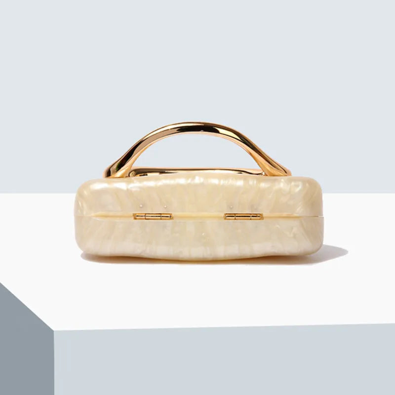 New Designer Handmade Gold Clasp Box Clutch Bag for Women, Evening Wedding Mini Wallet, Party Cute Purse Handbag 2025