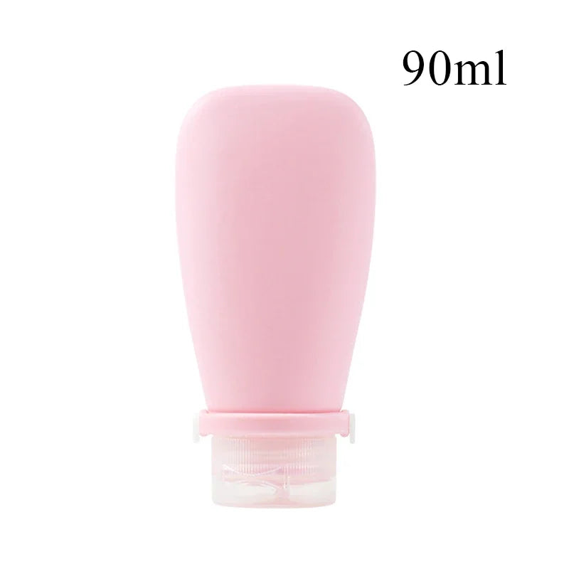 1/4pcs Portable Silicone Travel Bottle Cosmetic Storage Refillable Lotion Bottle Leakproof Shampoo Squeeze Tube Empty Bottle
