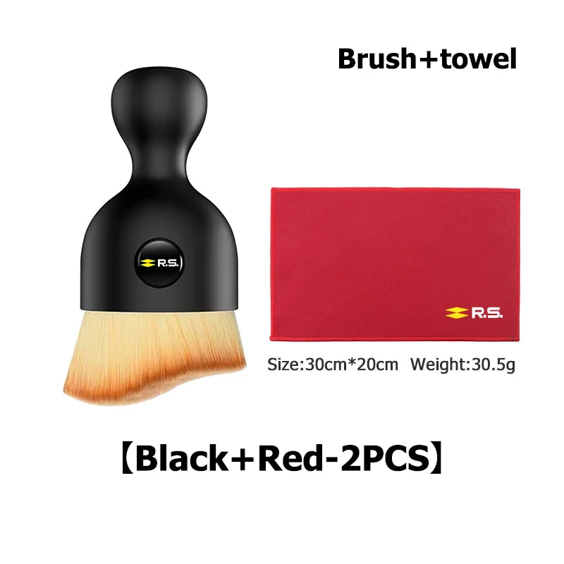 Car Soft Brush With Wash Towel Microfiber Cleaning Rag Cloth For Renault RS Sport Megane 3 4 2 Clio 5 Line Sandero Scenic Logan