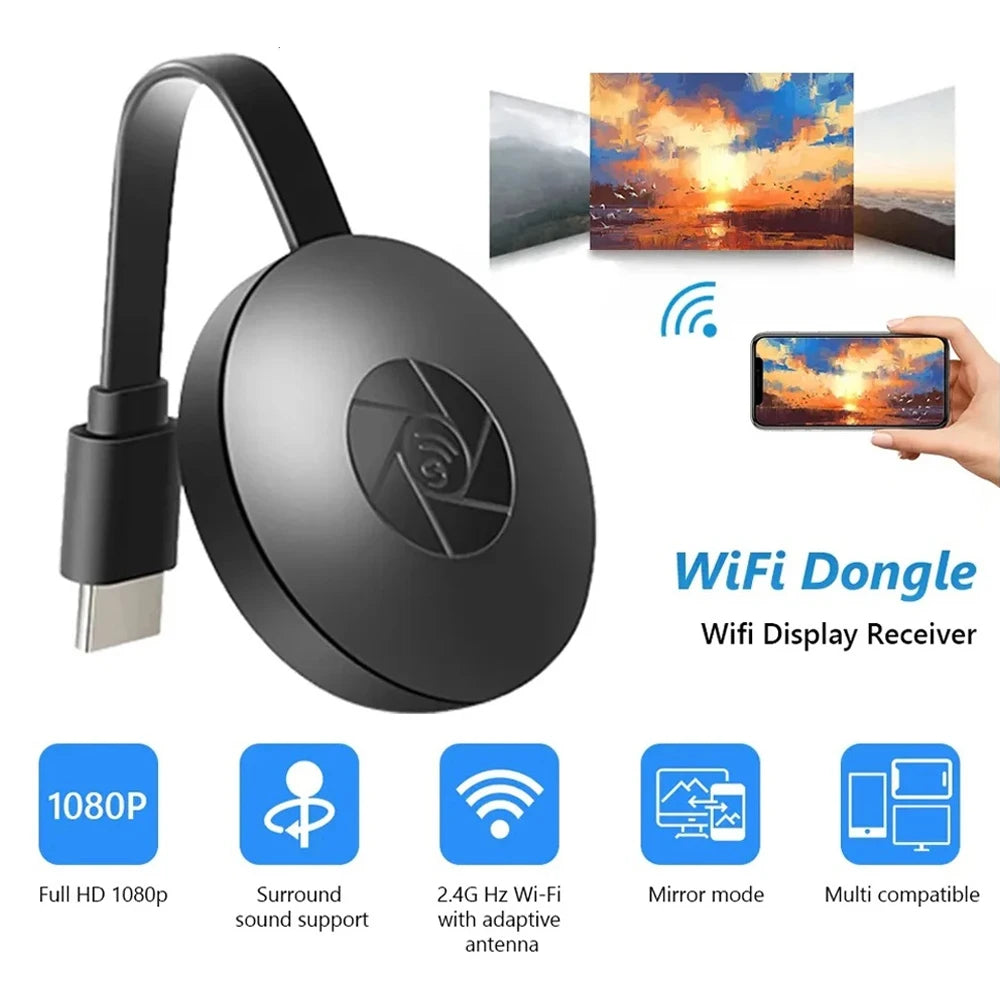 Salange G2 Miracast TV Dongle Wifi Wireless TV Stick Supoort HDMI-Compatible 1080P Mirror Screen Display Adapter for IOS Andorid