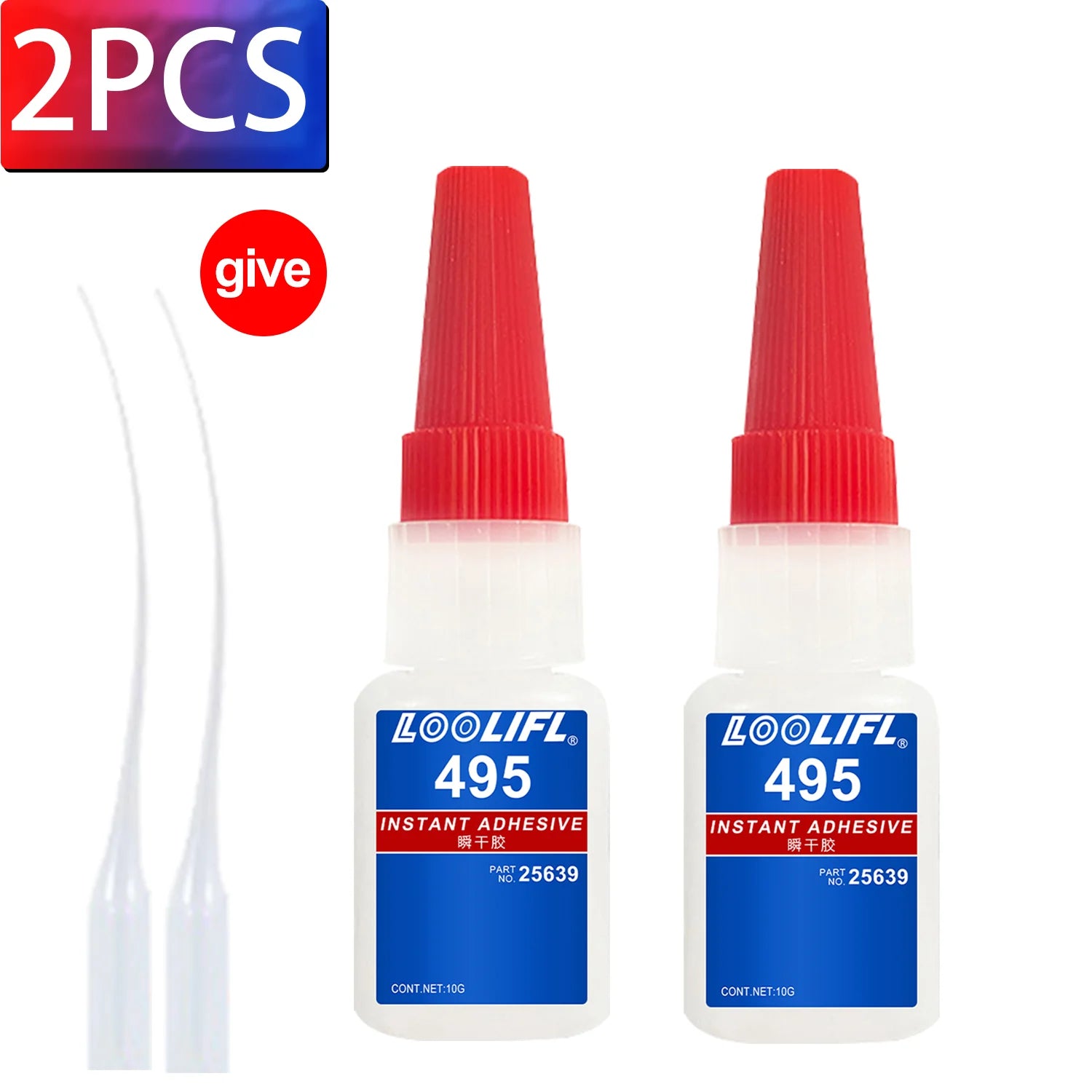 LOOLIFL 496 Multi-Purpose Super Glue Cyanoacrylate Adhesive  Instant Fast Adhesive diy Wood Glass Stronger All Bonding Glue tool