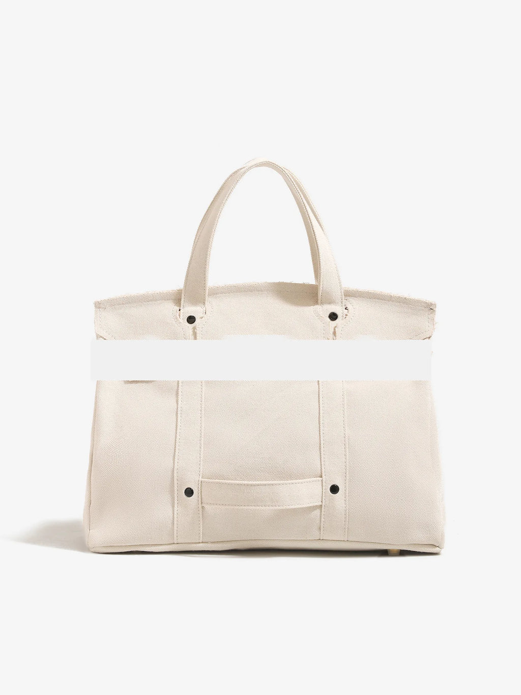 Canvas bag for women 2026 new high-end and niche design, contrasting color handbag, large capacity commuting versatile bag