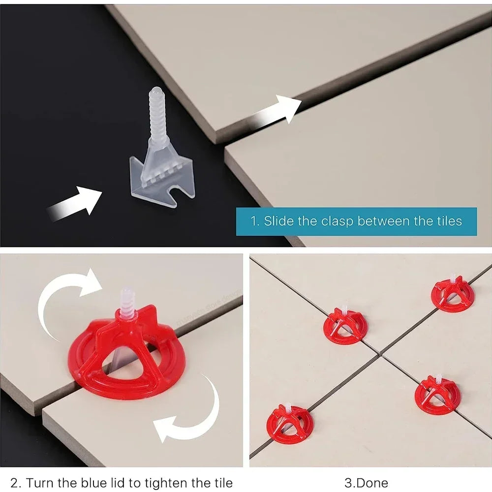 Spiral Tile Leveling System Clips Spacers Straps Wadge for Tile Laying Wall Floor Ceramic Fixing Construction Tools Building