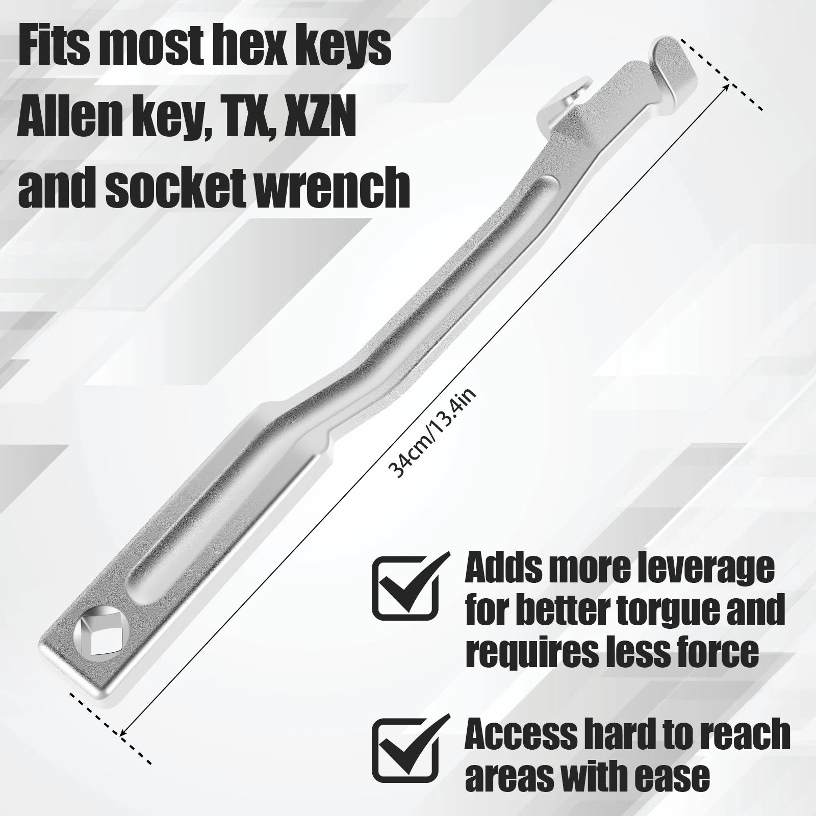Universal Wrench Extension Tool Bar 15/13inch Adjustable Torque Wrench Extender Torque Amplifier Tools Lever Arm Extension
