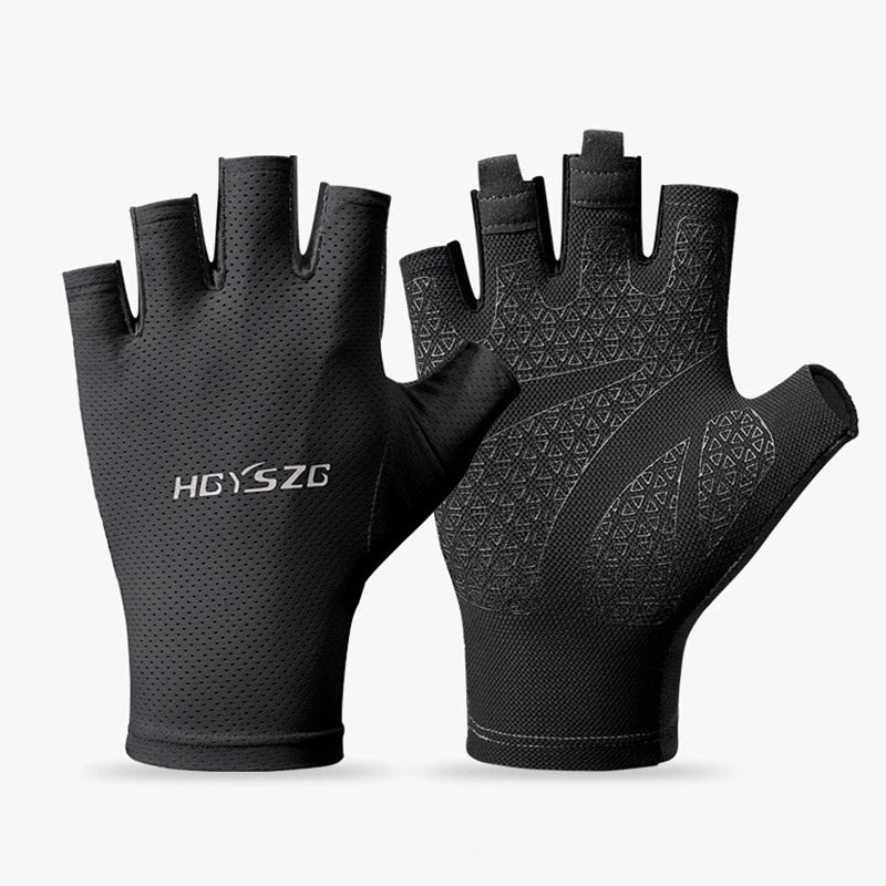 Spring Summer Cycling Gloves for Women Men Breathable Mesh Gym Fingerless Sun Protection Non-slip Quick Dry Hike Fitness Gloves