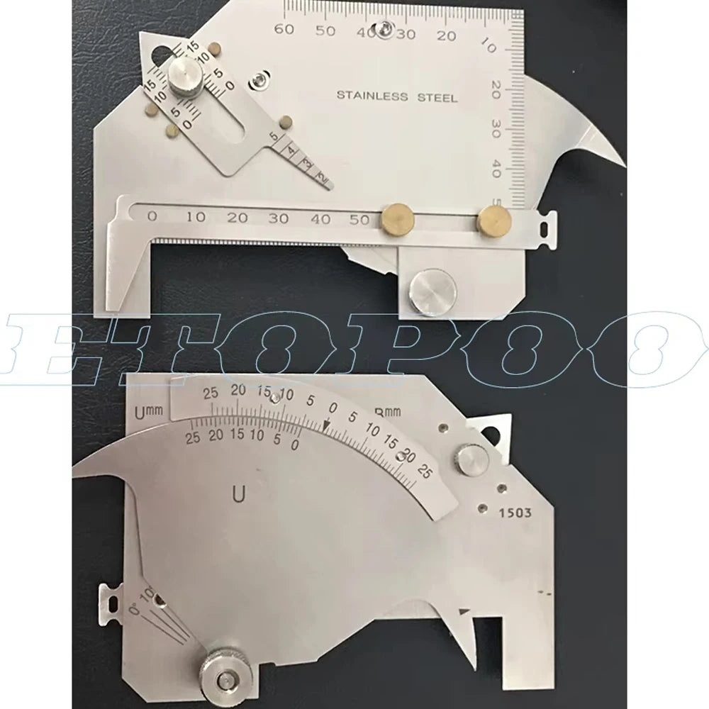 Welding Angle Gauge, WGU-8M Welding Seam Gauge Vernier Caliper Welding Inspection Tool, MG-8 Welding Angle Ruler