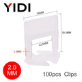 100pcs Ceramic Tile Leveling System Clips 1/1.5/2/2.5/3mm Wall Floor Tile Spacer Wedge, Tiling Levler Construction Tool Piler