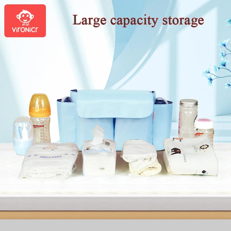 Stroller Organizer Bags Mummy Large Capacity Travel Hanging Bag Bottle Holder Pram Diaper Bags Baby Stroller Accessories