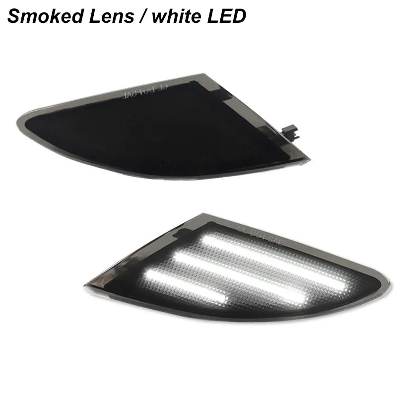 iJDM Amber Full LED Front Bumper Side Marker Lights For 2006-2010 Mercedes-Benz W251 R-Class,Replace OEM Amber Front Sidemarkers