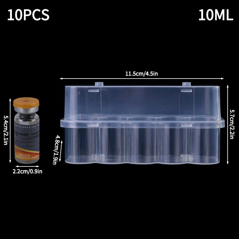 3ML Vial Peptide Storage Case Vial Peptide Storage Box Clear Freezer Vial Peptide Storage Case 3ML Vial Peptide Container Boxes