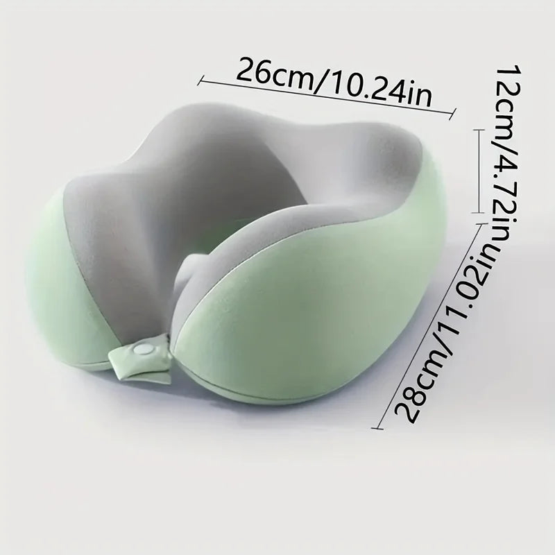 An Ergonomic U-Shaped Neck Pillow, Suitable for Office Naps And Travel,Made of Memory Foam For, Removable Cover
