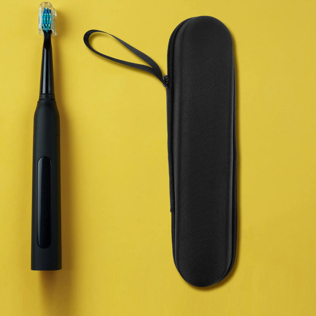 Electric Toothbrush Travel Case Waterproof Portable Storage Box for Sonic Rechargeable Toothbrushes with Mirror Compartment