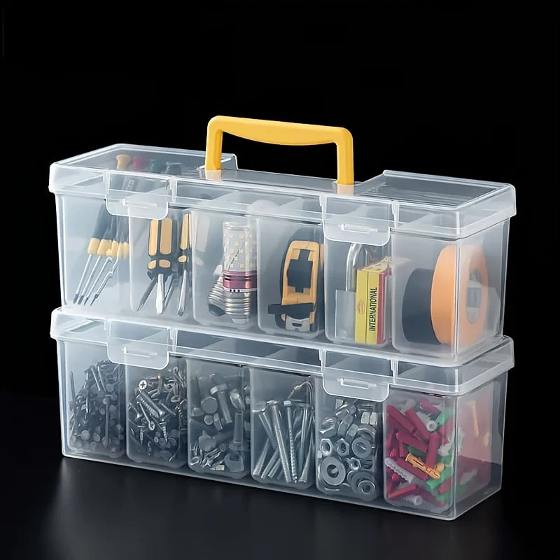 1PC Portable Tool Storage Box for Outdoor Work Home Desk Use - Classify Screw Accessories Organizer